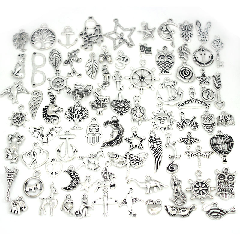 Art Craft Flower Making - Colgantes de animales mixtos de plata