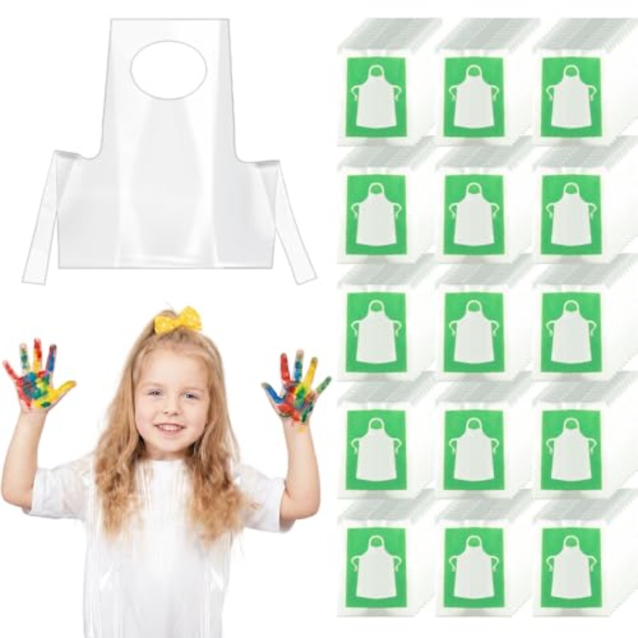 Art Craft Toddler - Delantales desechables HKACSTHI para niños, delantales