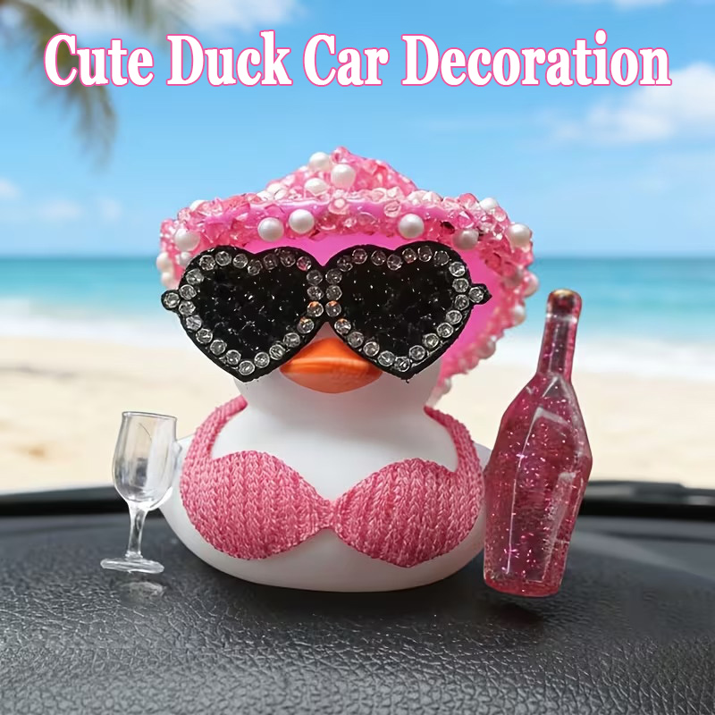 Art Craft Glasses - Elegante y Brillante Pato Negro Pequeño,