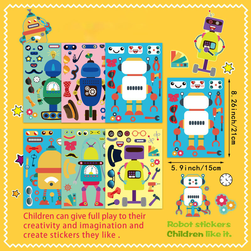 Montar pegatinas de robot para - Art Craft Toddler reseña y precio