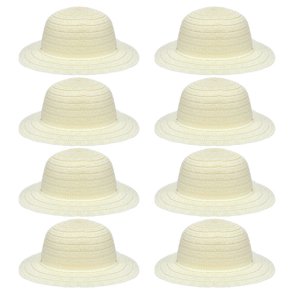 8 sombreros de paja blancos pa - Art Craft Party reseña y precio