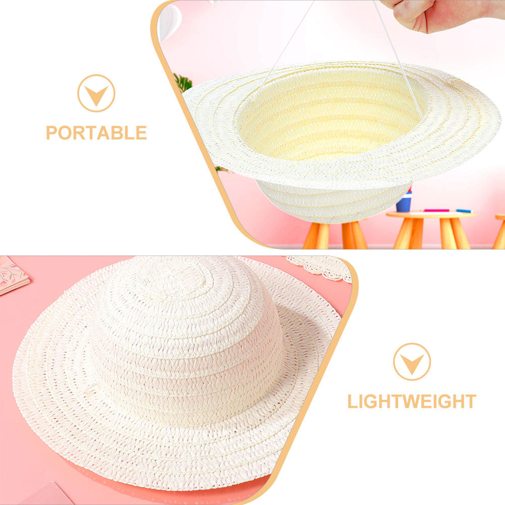 8 sombreros de paja blancos pa - Art Craft Party reseña y precio