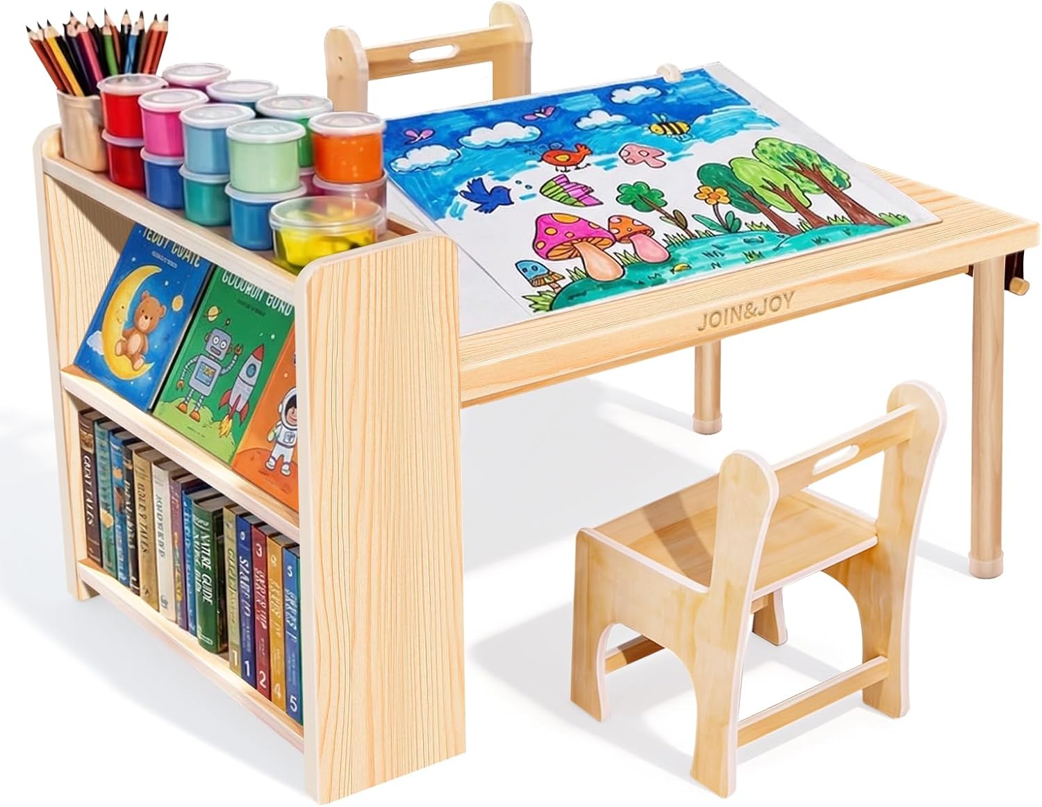Mesa de Arte de Madera para Ni - Art Craft Toddler reseña y precio