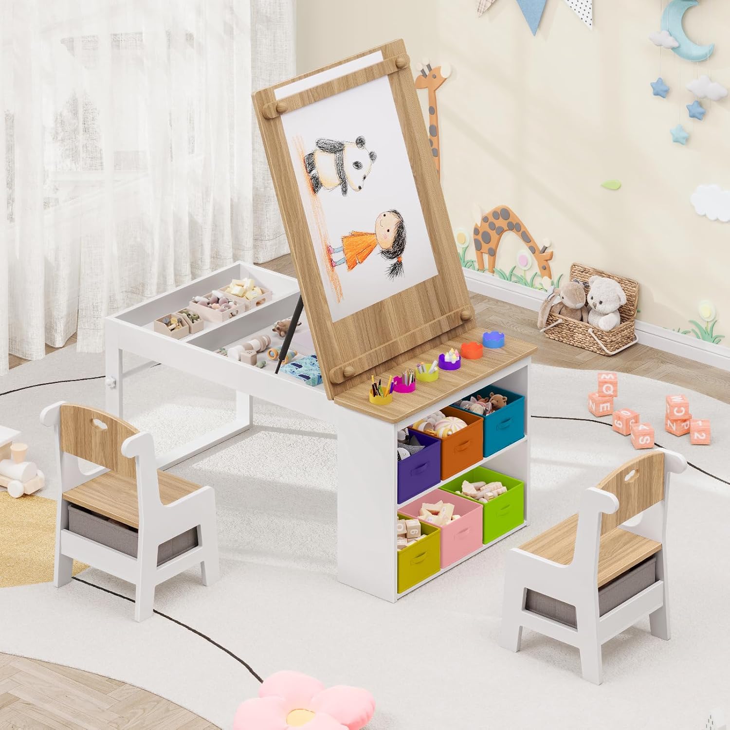 Mesa y Sillas de Arte para Niñ - Art Craft Toddler reseña y precio