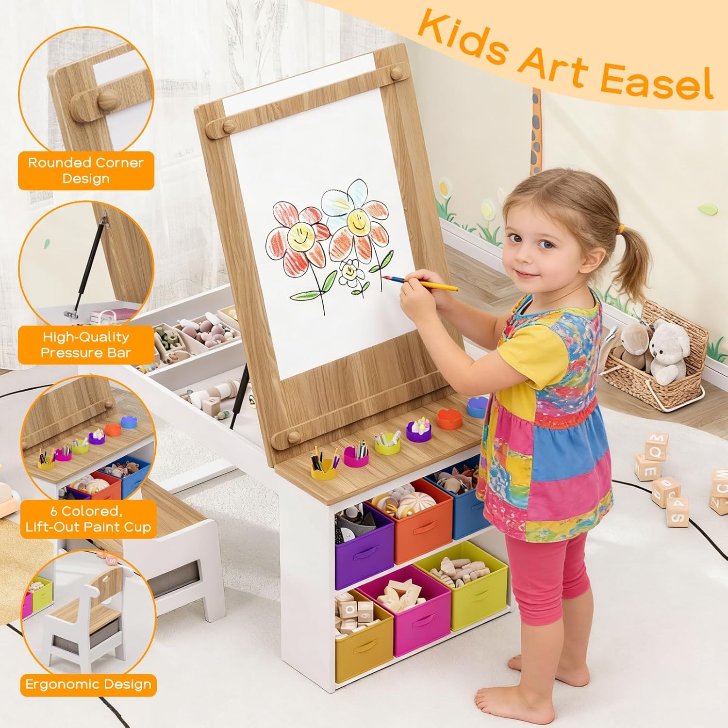 Mesa y Sillas de Arte para Niñ - Art Craft Toddler reseña y precio